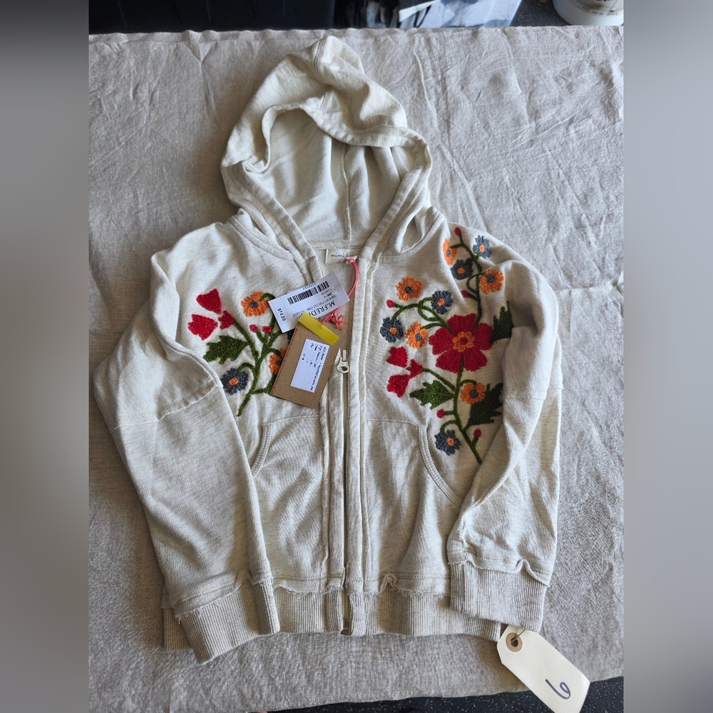 Mimi & Maggie Girls Embroidered Hoody Sz 6